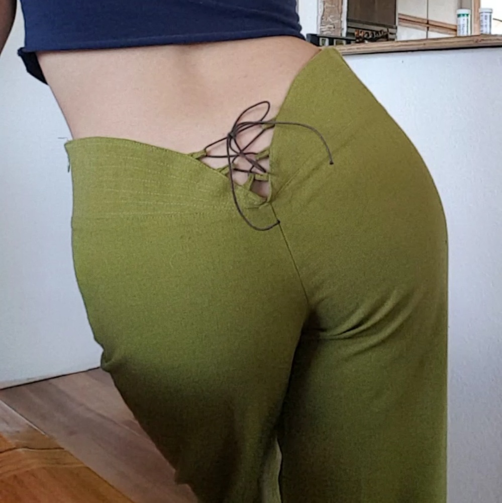Lace up pants